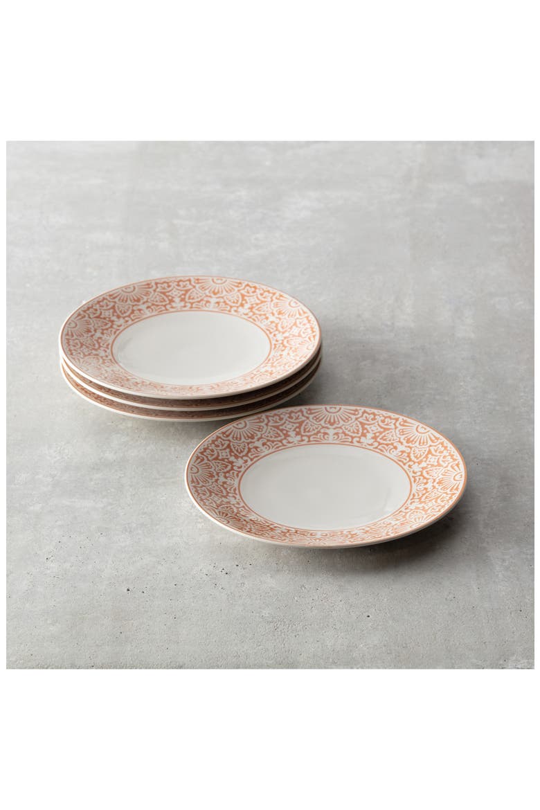 Havana Set of 4 Coupe Dinner Plates, Alternate, color, ORANGE