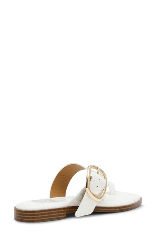 Dolce Vita Dv By Makai Toe Loop Buckle Sandal In White