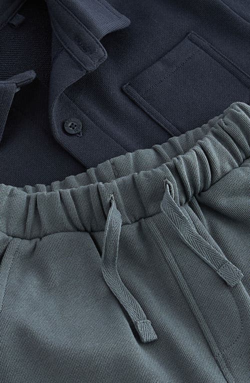 NEXT NEXT KIDS' FLEECE SHACKET & SWEATPANTS SET 