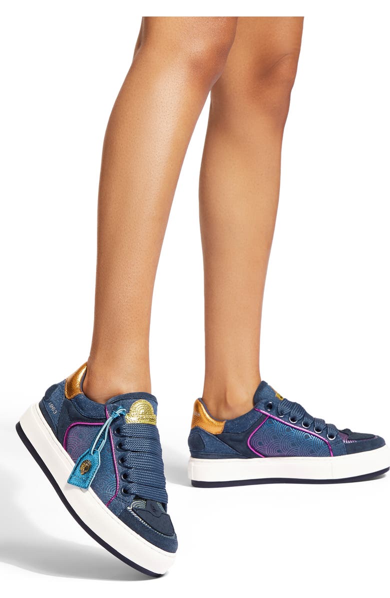 Kurt Geiger London Southbank Tag Platform Sneaker, Alternate, color, Open Blue