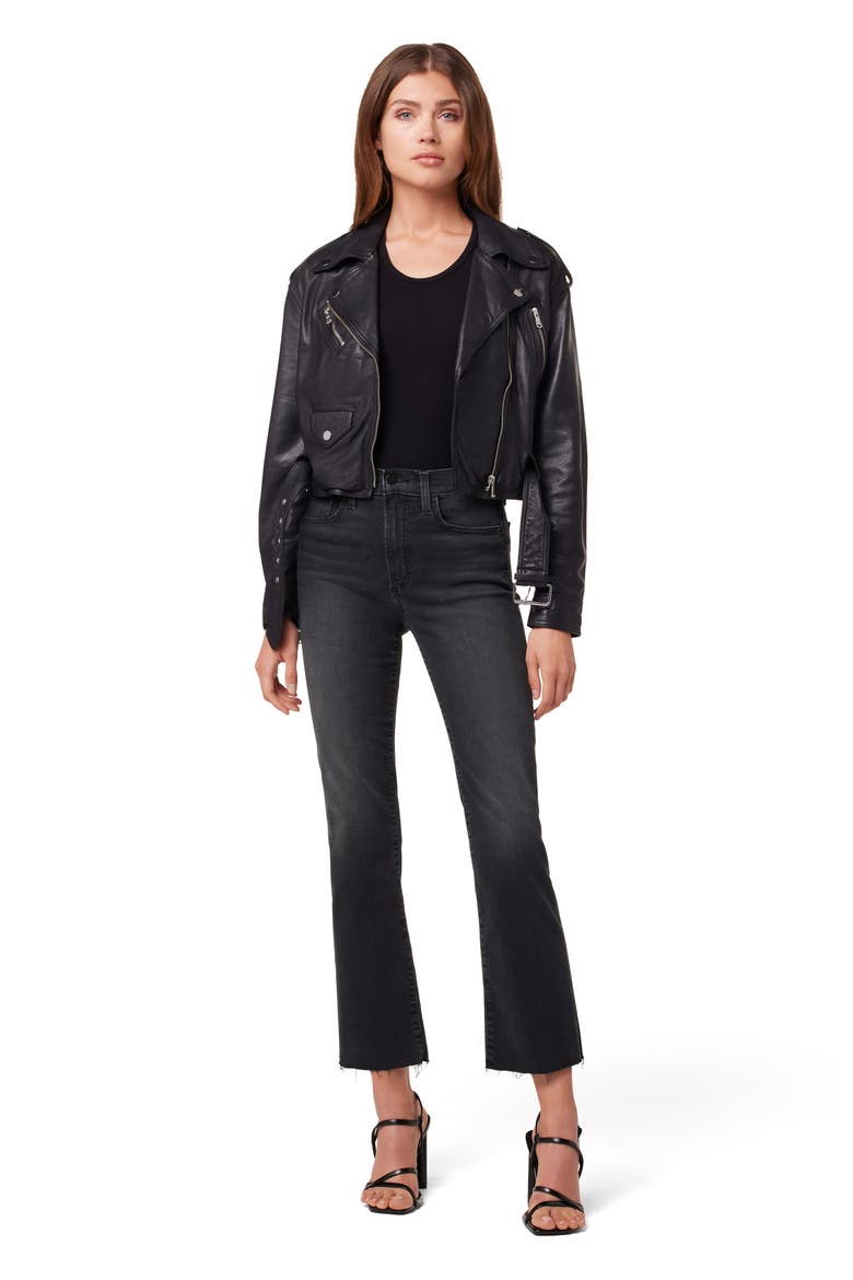 The Callie Raw Hem Crop Bootcut Jeans, Alternate, color, DELPHINE