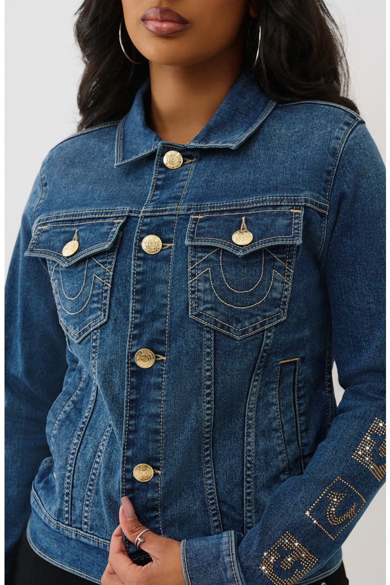 Jesse Slim Denim Jacket, Alternate, color, MEDIUM RUSTIC BARN WASH