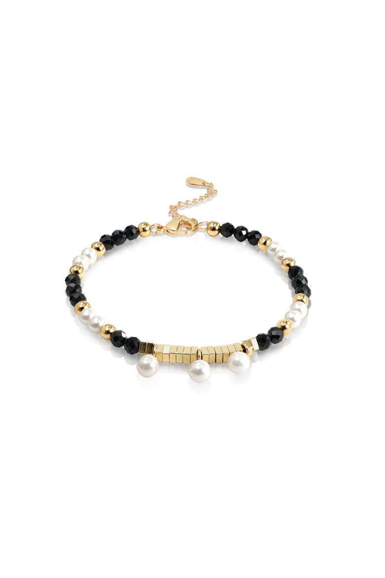 Poseidon Bracelet, Main, color, Black & White & Gold