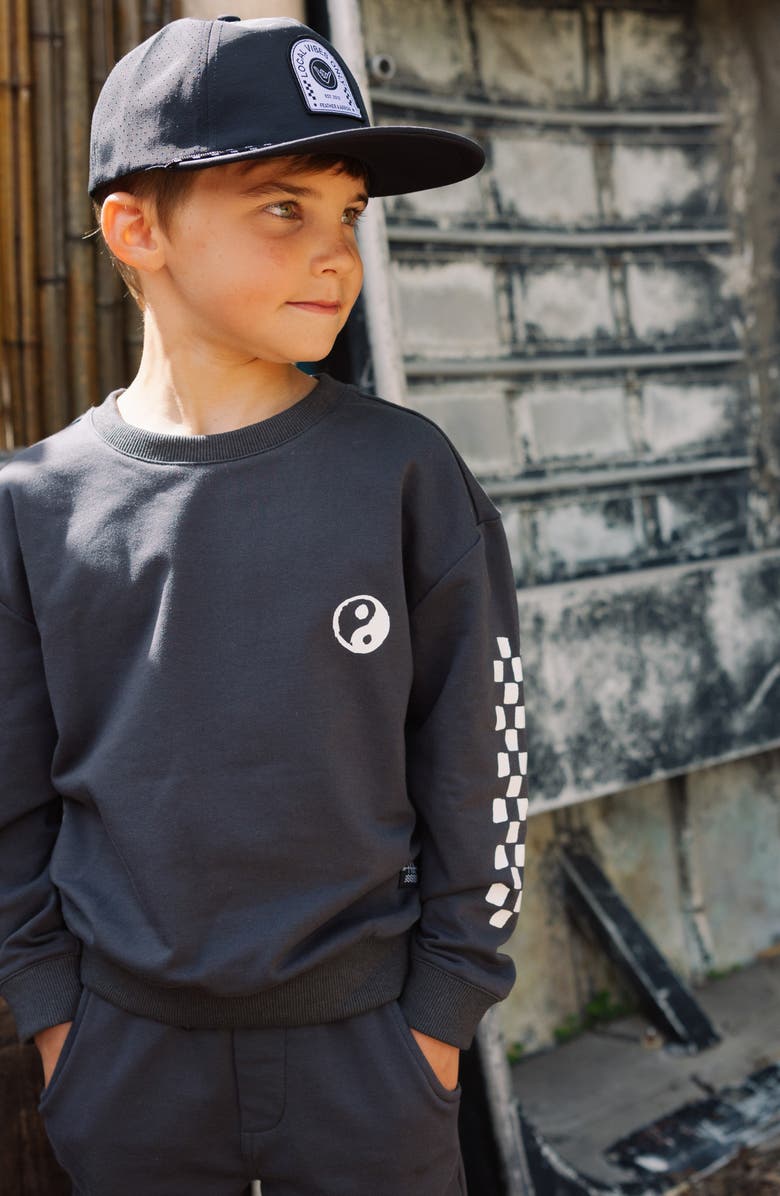 Feather 4 Arrow Kids' Ryder Checkerboard Graphic Sweatshirt, Alternate, color, Black Sand