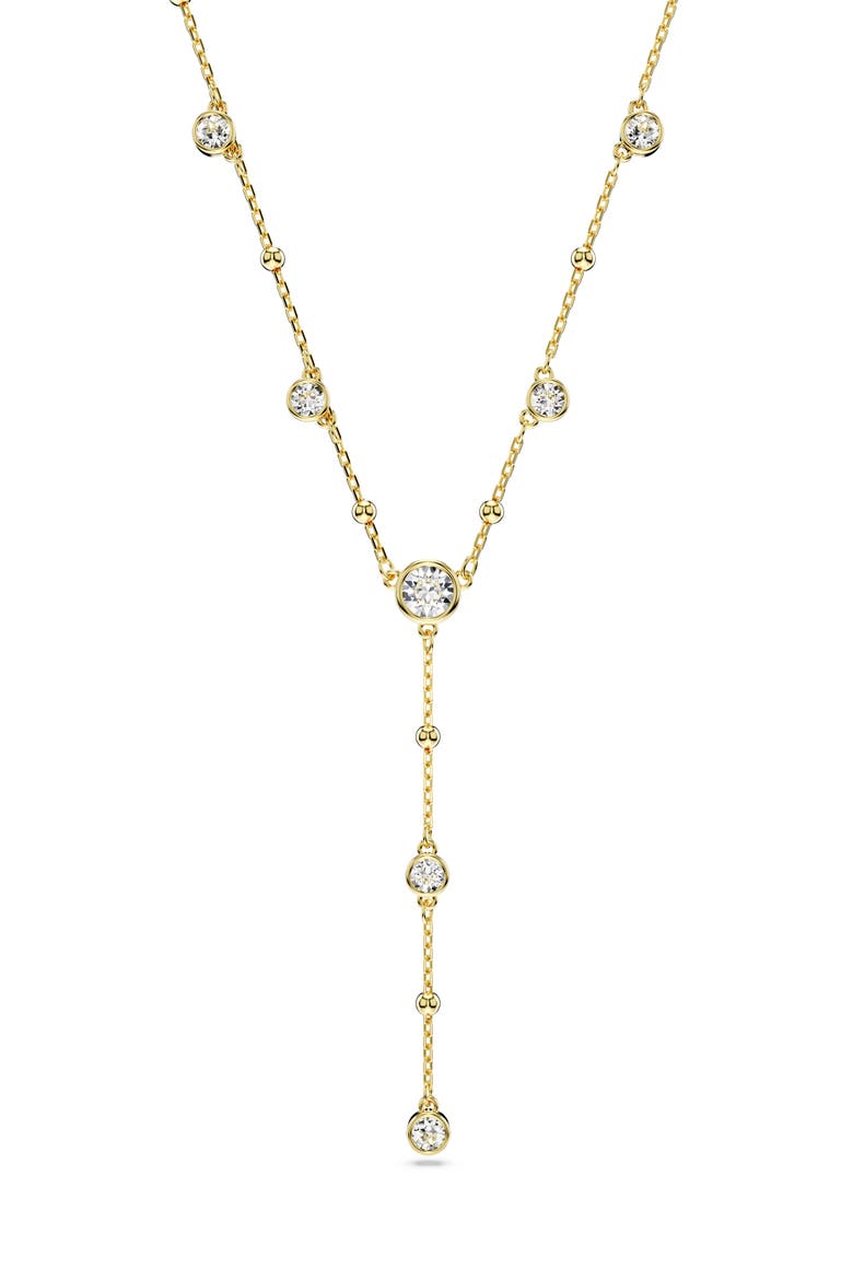 Imber Crystal Station Y-Necklace, Main, color, GOLD