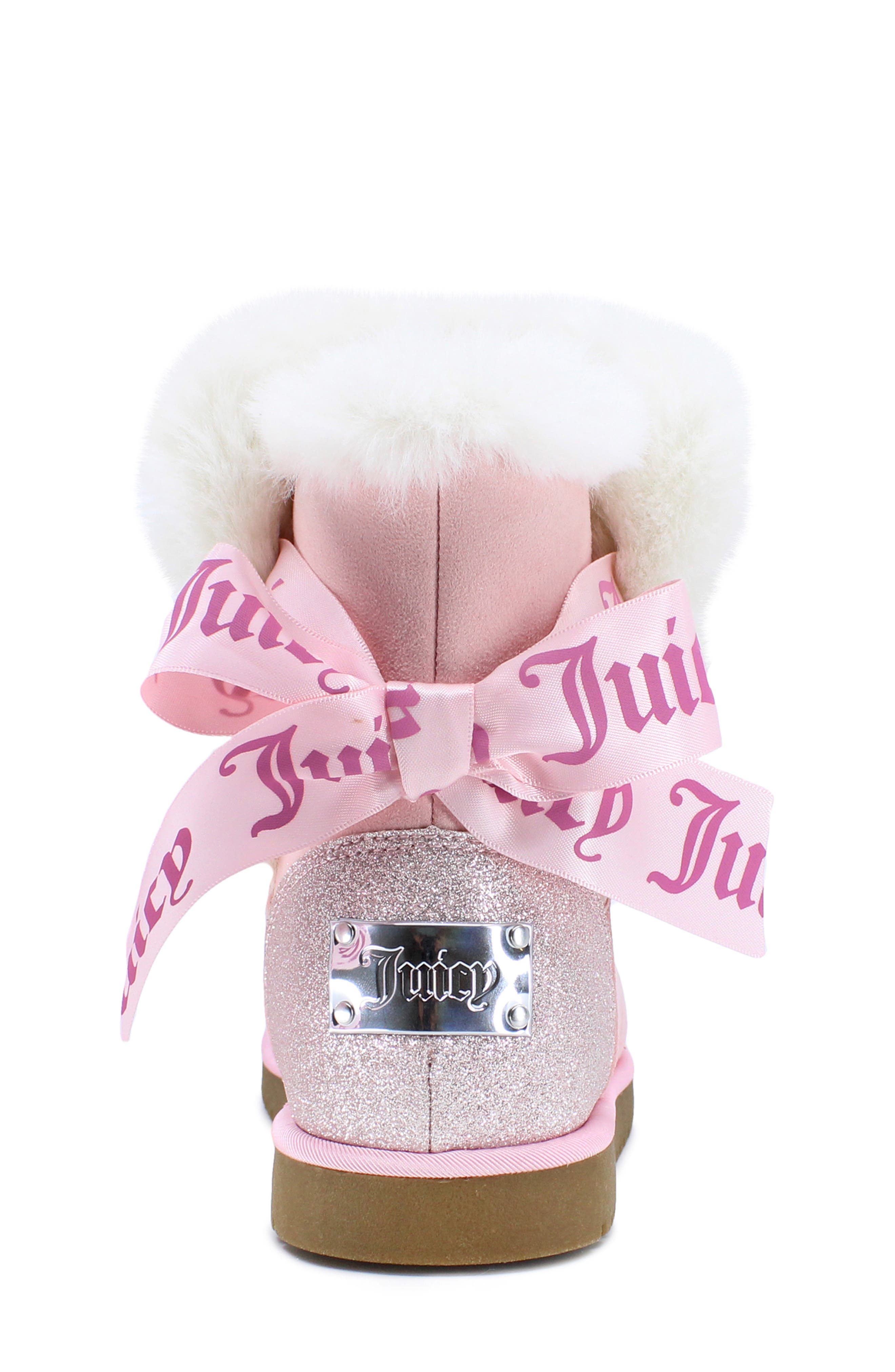 Juicy Couture Kids' Cozy Boot with Faux Fur Trim, Alternate, color, 