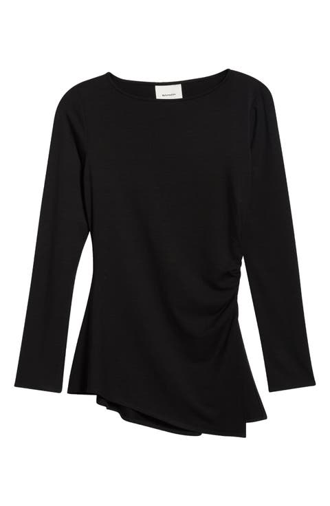 Margot Asymmetric Peplum Knit Top
