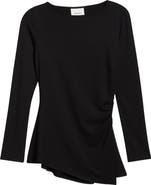 Reformation Margot Asymmetric Peplum Knit Top