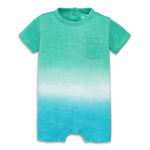 Shop Primary Baby Pocket Shortie In Dip-dye In Sea Dip Dye