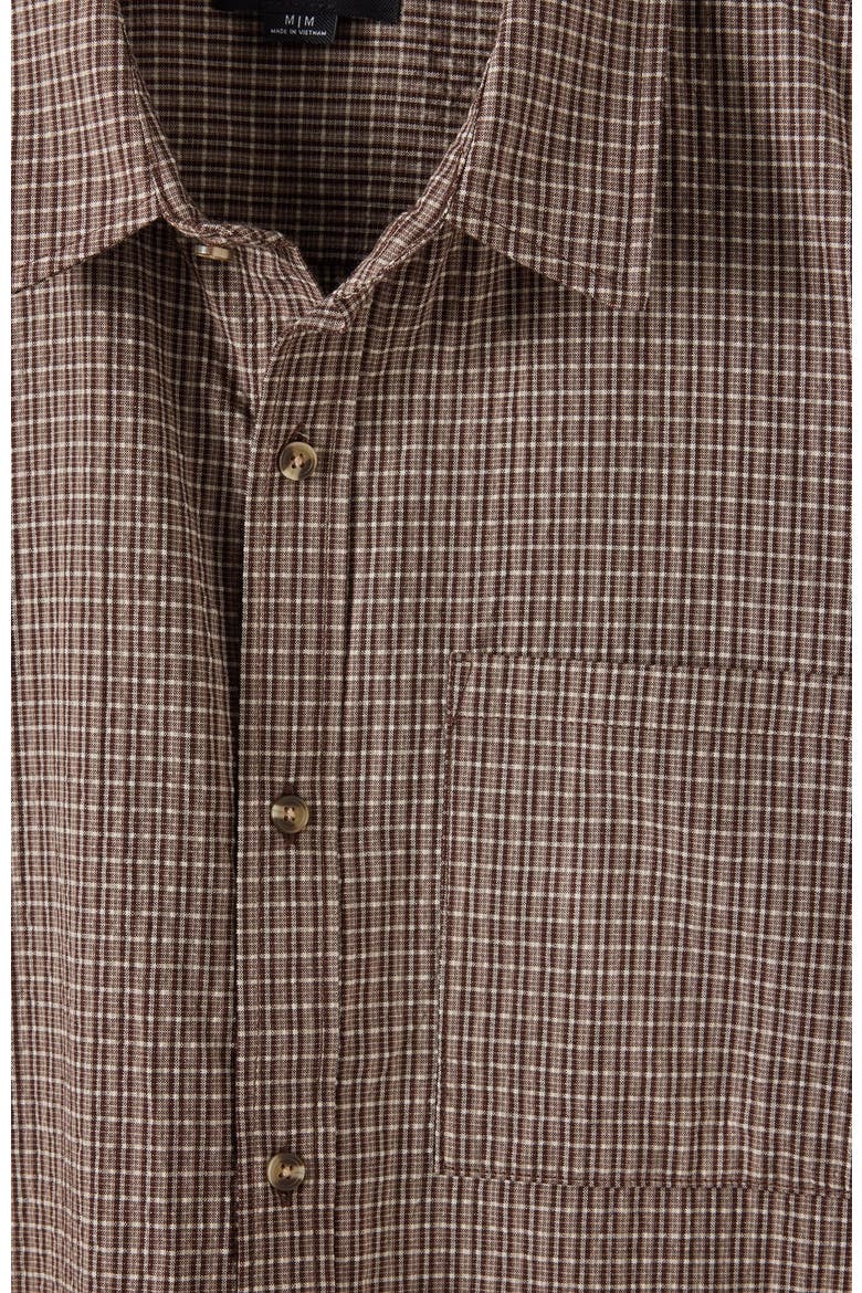 Men's Darcy Short Sleeve Shirt, Alternate, color, Choc Mini Check