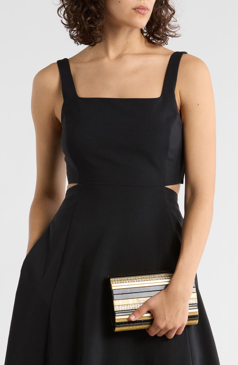 Kurt Geiger London Party Clutch, Alternate, color, Black/ Gold