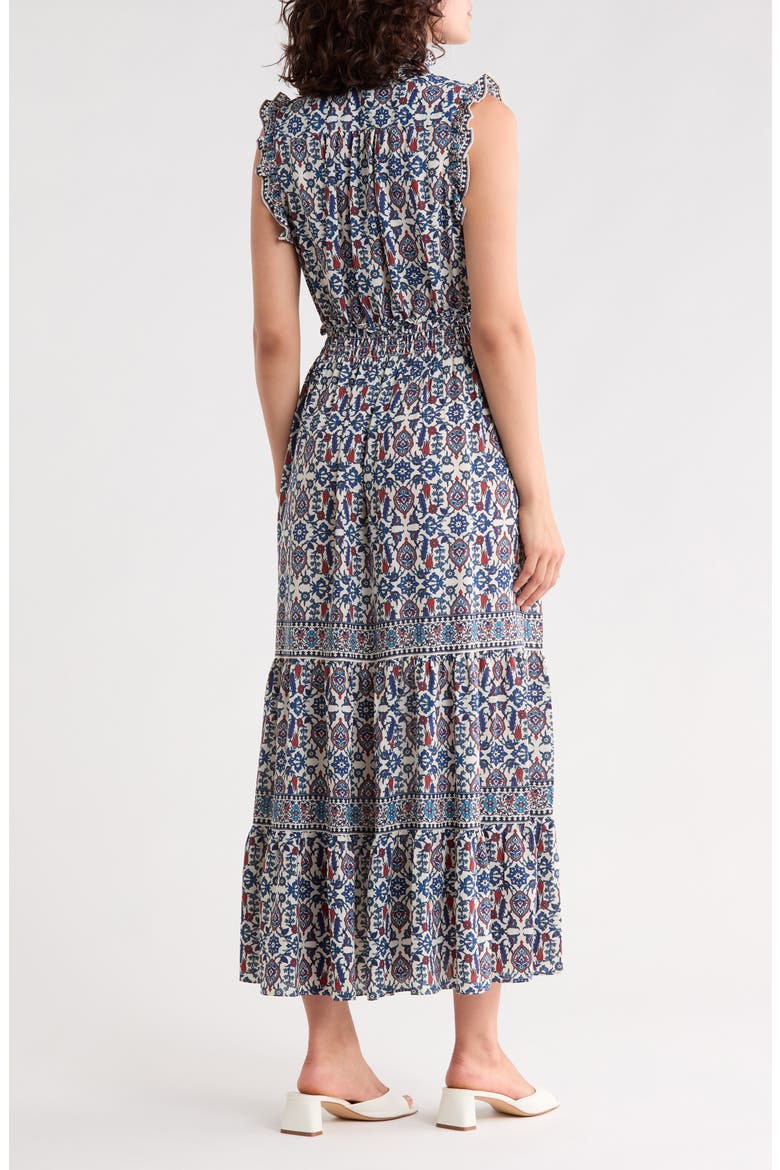 Floral Maxi Dress, Alternate, color, ECRU/ SPICE/ TURQ GARDEN