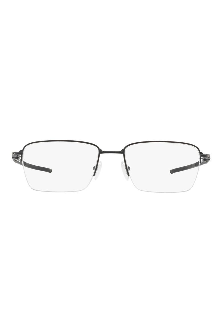 Gauge 3.2 Blade 54mm Semi Rimless Rectangular Optical Glasses, Main, color, MATTE BLACK