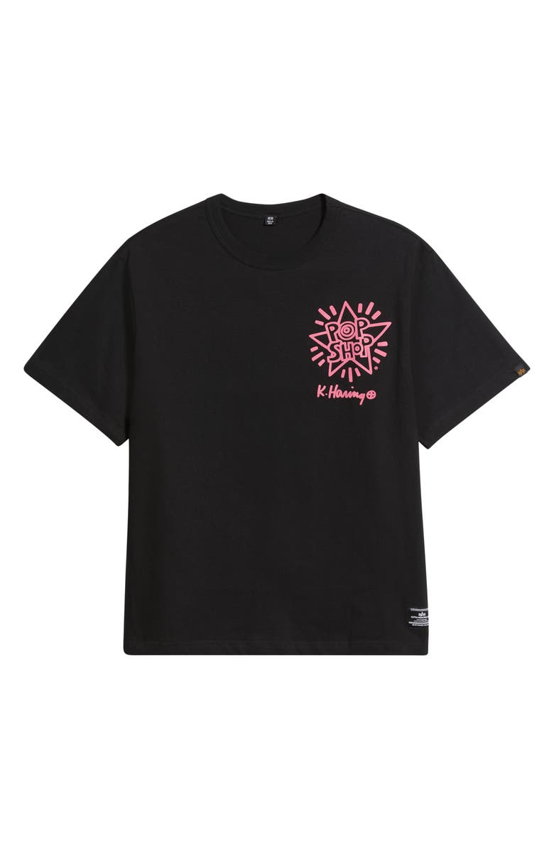 Alpha Industries x Keith Haring Pop Shop Dragon Graphic T-Shirt, Main, color, Black
