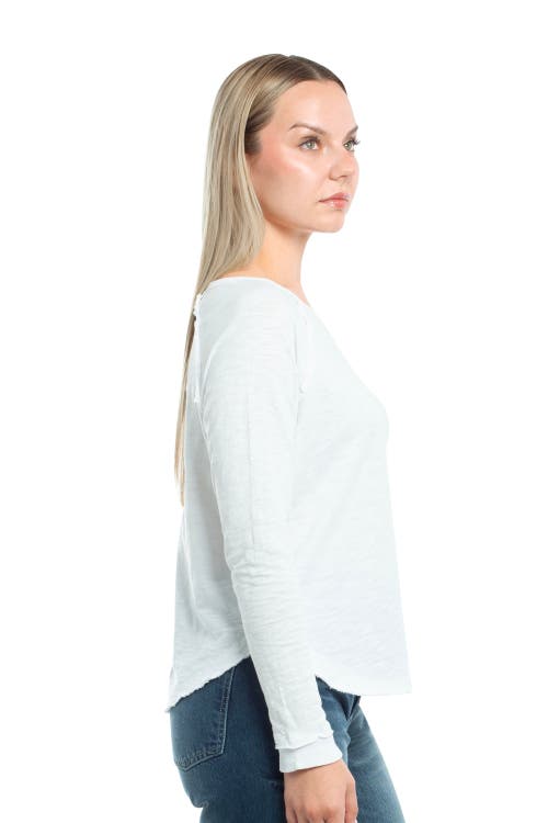 Wilt Clothing Raglan Long Sleeve Tee With Ruffle Detail In Pink