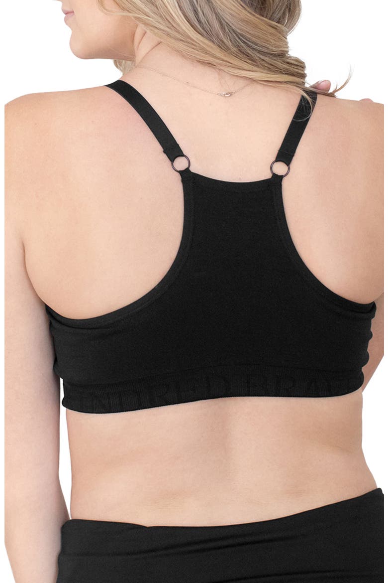 Sublime Hands-Free Pumping & Nursing Sports Bra - Sizing Available in B-D Cup, Alternate, color, BLACK