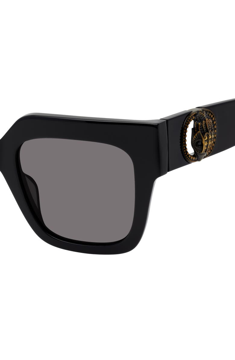 Kurt Geiger London 50mm Square Sunglasses, Alternate, color, Black/ Smoke