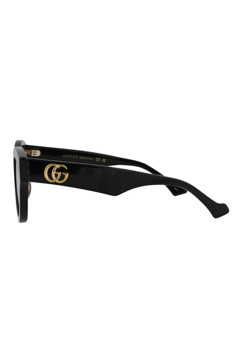 51mm Cat Eye Sunglasses, Alternate, color, BLACK BLACK BROWN