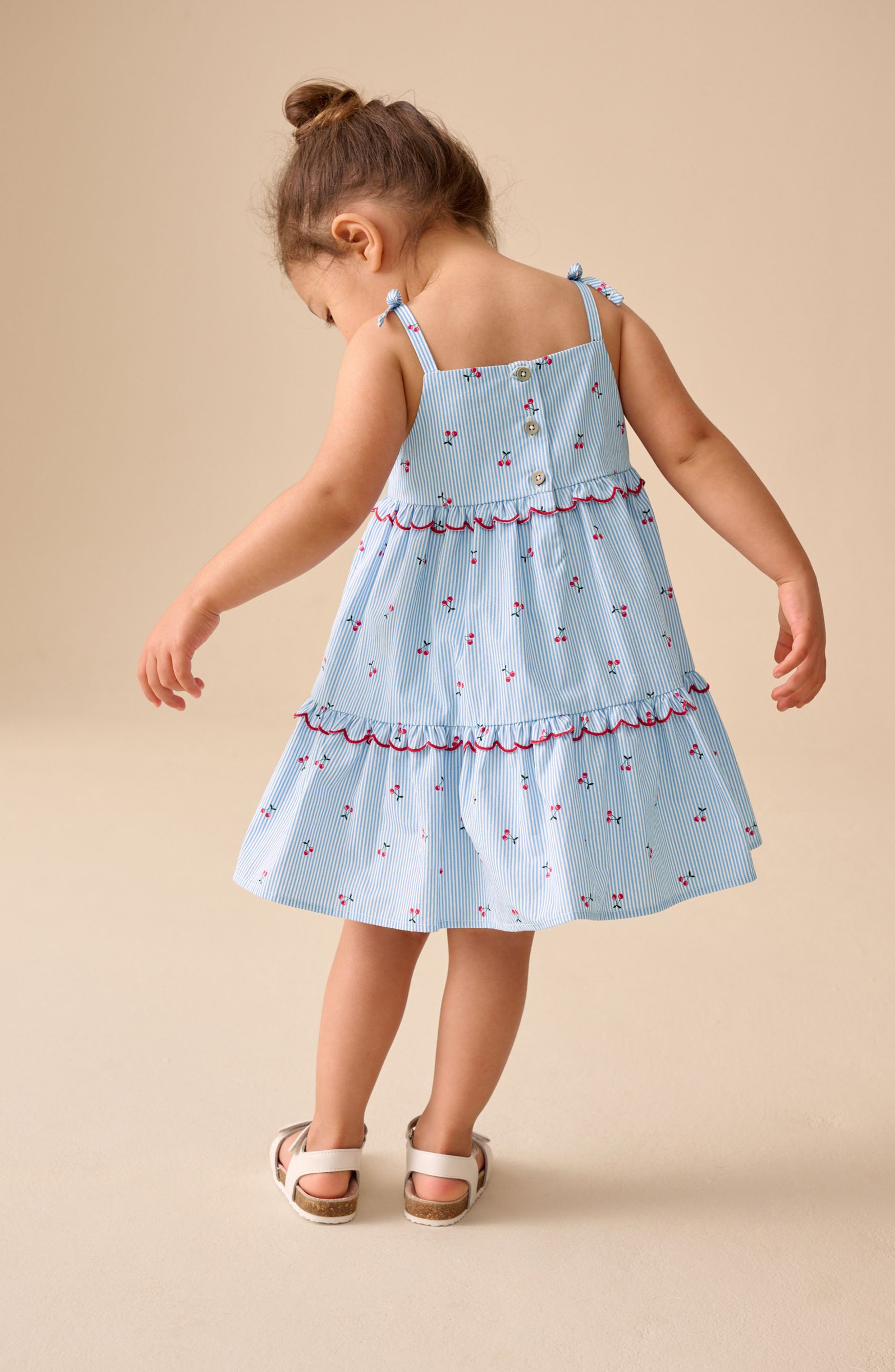 Детские NEXT Kids' Cherry Stripe Sundress — фото 7