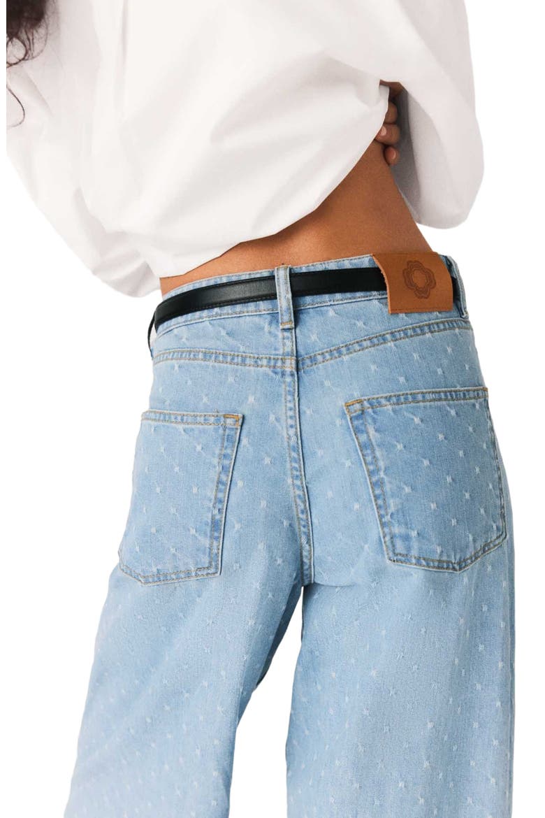 Textured balloon jeans, Alternate, color, Blue sky