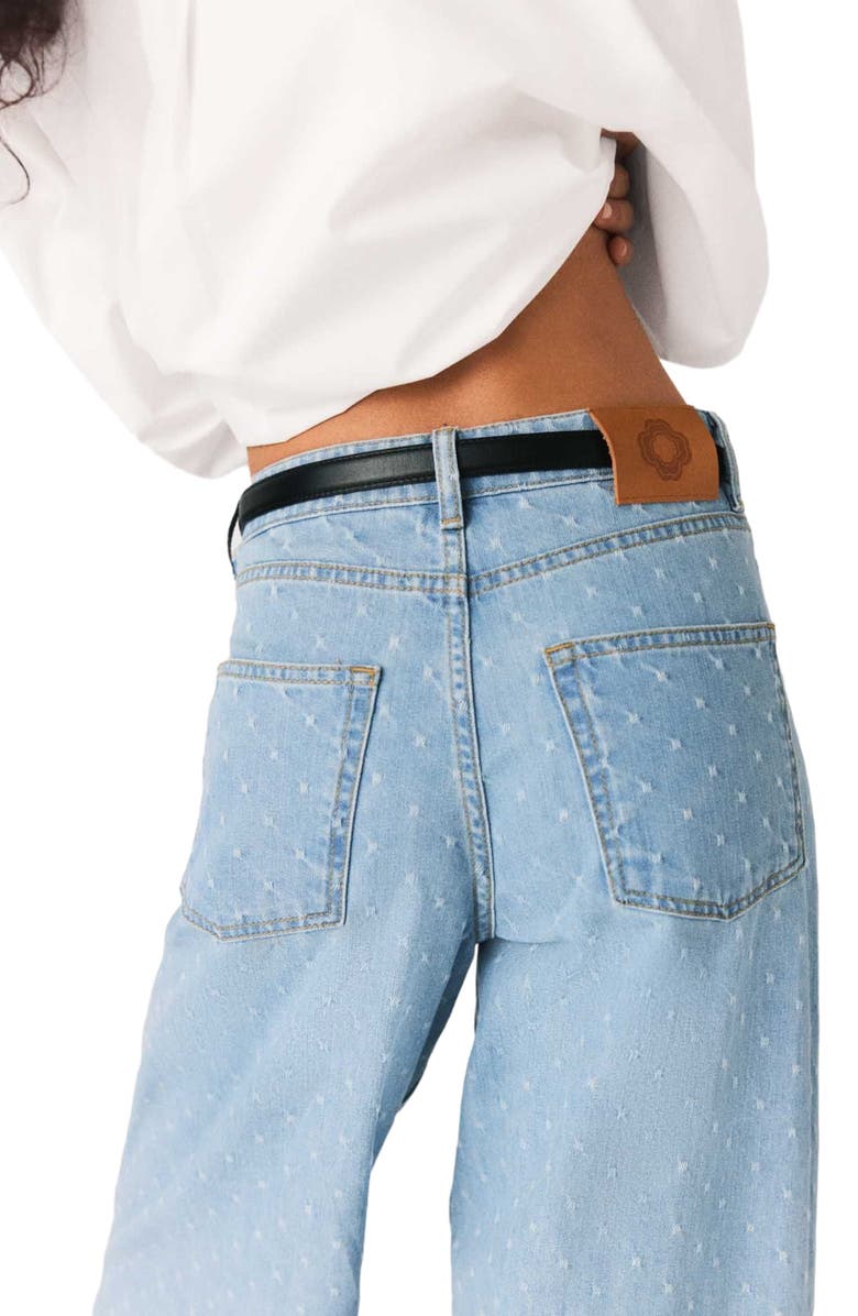 maje Textured balloon jeans, Alternate, color, Blue Sky