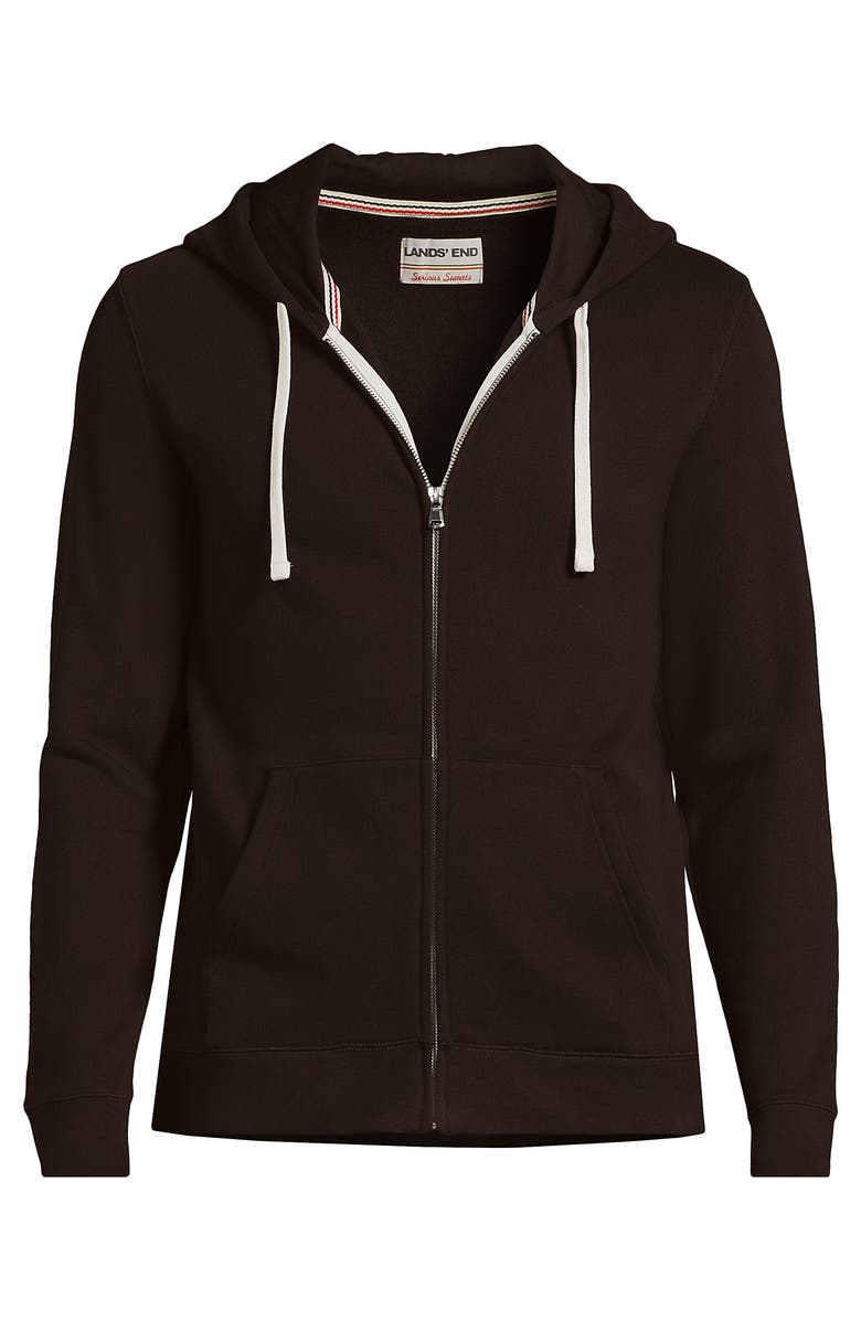 Lands' End Serious Sweats Full Zip Hoodie, Alternate, color, Rich Coffee