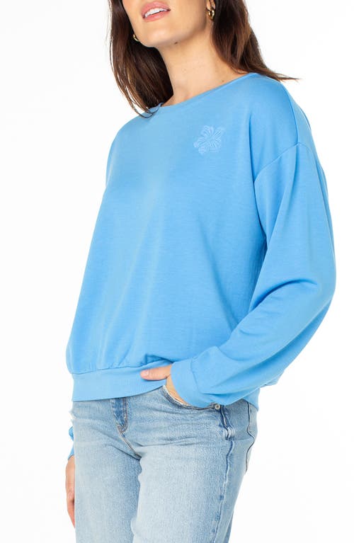 Roxy Surfing By Moonlight Embroidered Graphic Sweatshirt