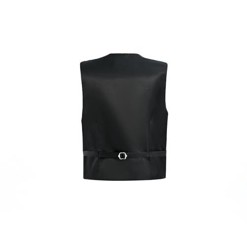 Moustache Vest & Bow Tie Set In Black