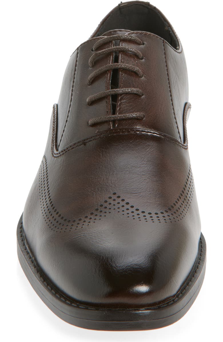 GEOFFREY BEENE Faux Leather Oxford, Alternate, color, Brown