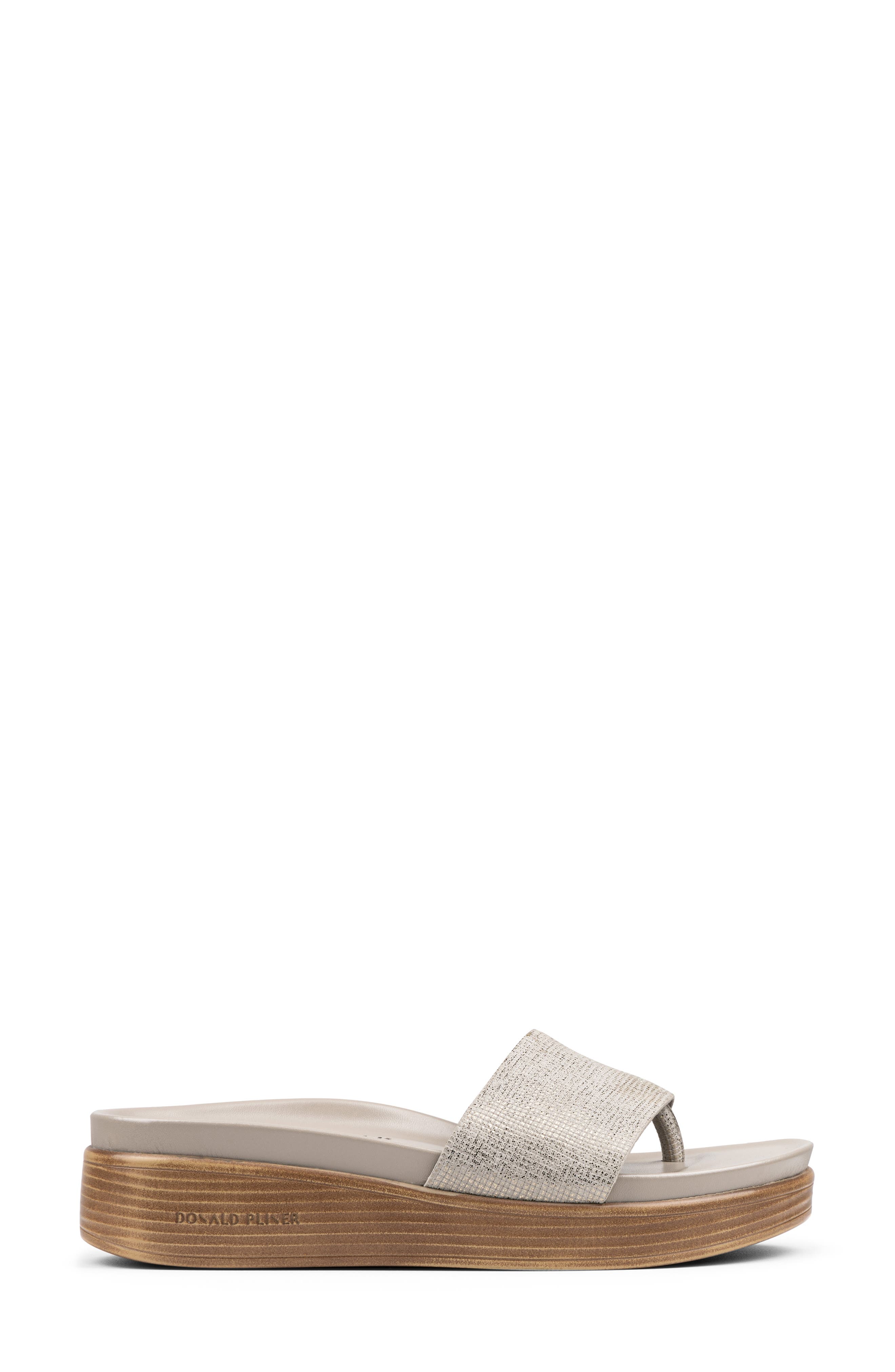 Donald Pliner Fifi Platform Wedge Flip Flop, Alternate, color, Taupe