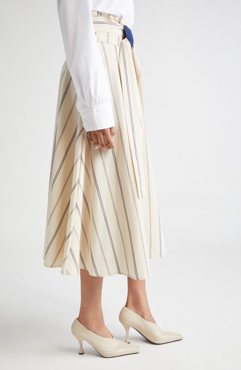 KÚR Stripe Asymmetric Wrap Skirt, Alternate, color,