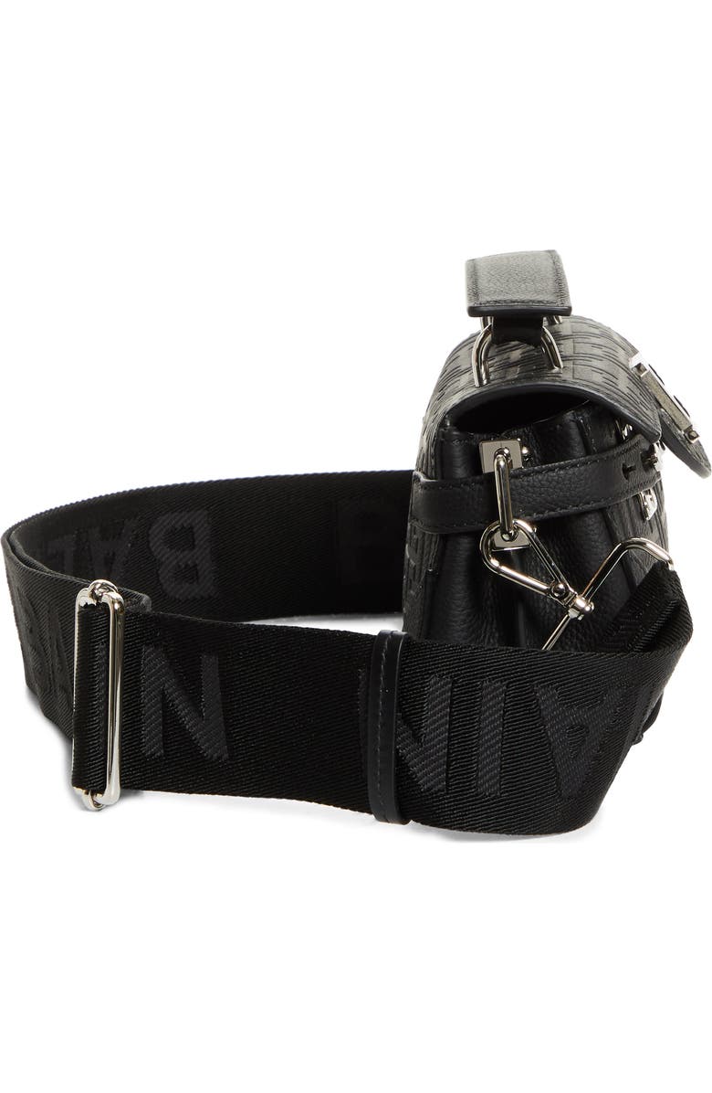 Balmain B-Buzz 19 Monogram Leather Handbag, Alternate, color,