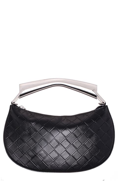 Cory Diamond Quilted Faux Leather Top Handle Bag