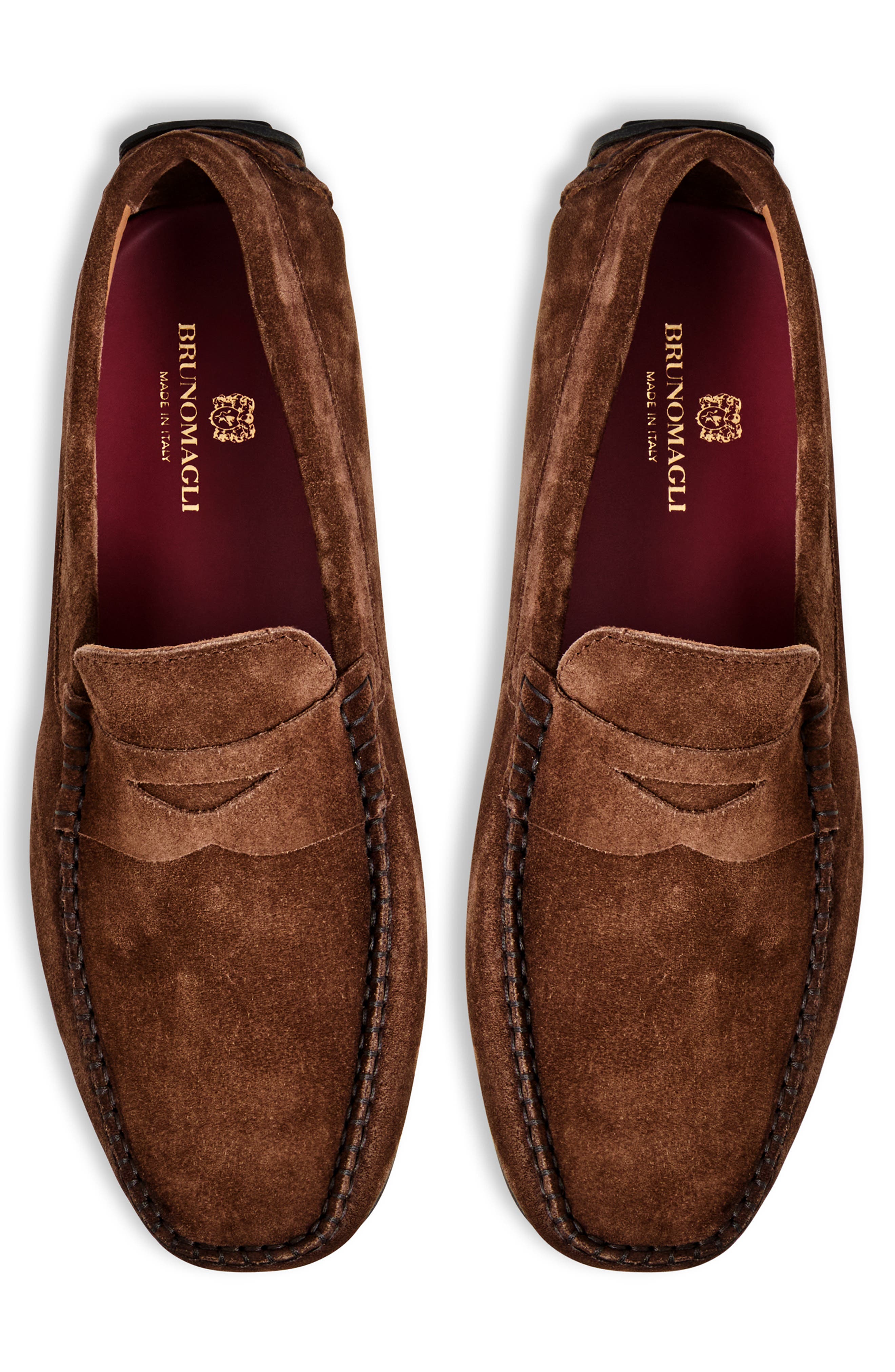 Taranto Penny Loafer, Alternate, color, BROWN SUEDE