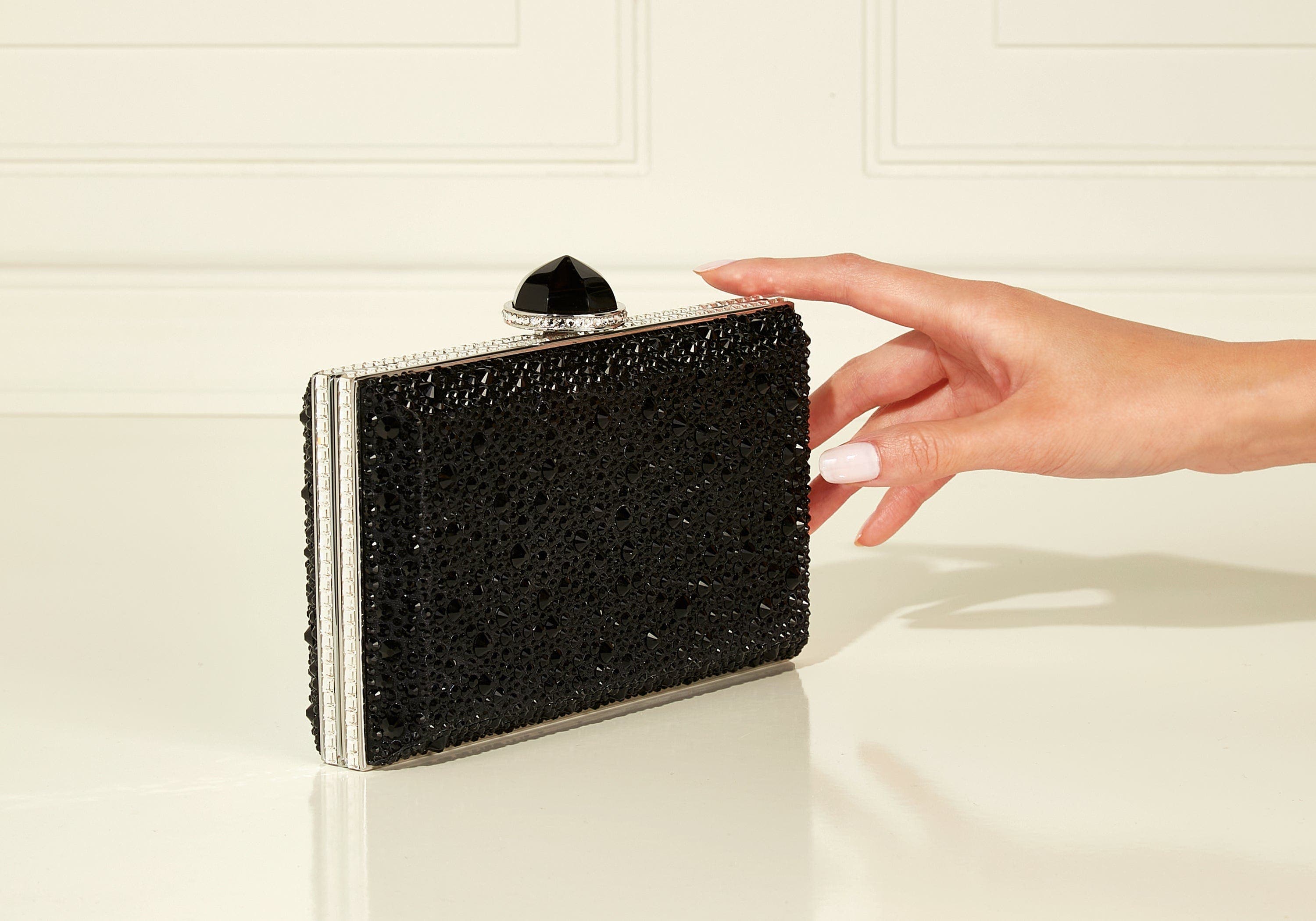 Skylar Clutch, Alternate, color, Silver Jet