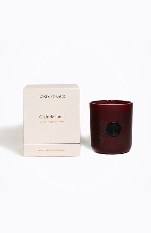 Bond & Grace Clair De Lune Candle In Burgundy