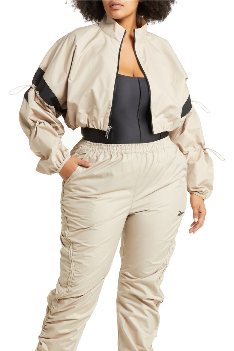 Woven Crop Jacket, Main, color, MODERN BEIGE