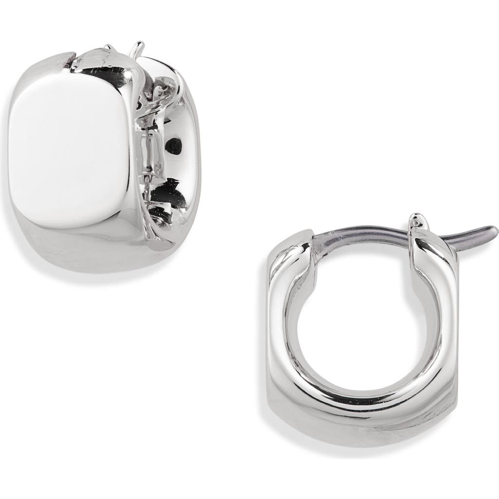 Jenny Bird Mila Huggie Hoop Earrings In Silver