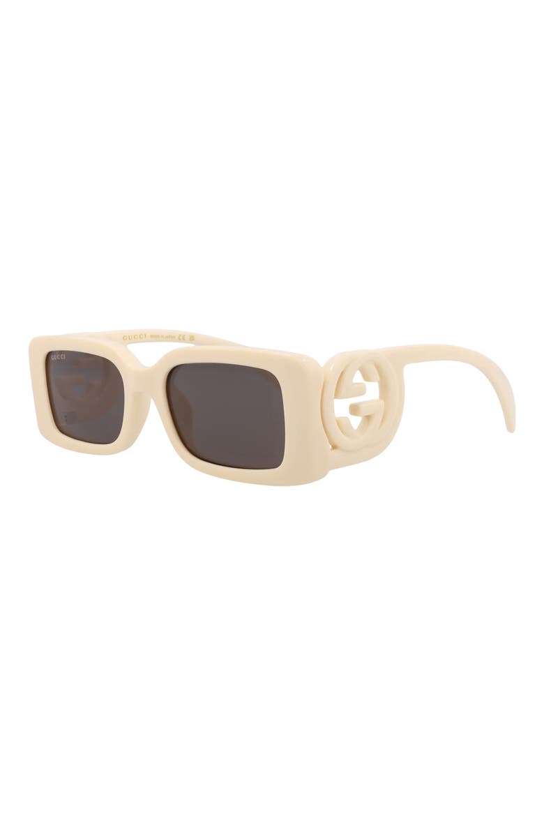 54mm Square Sunglasses, Alternate, color, IVORY IVORY GREY