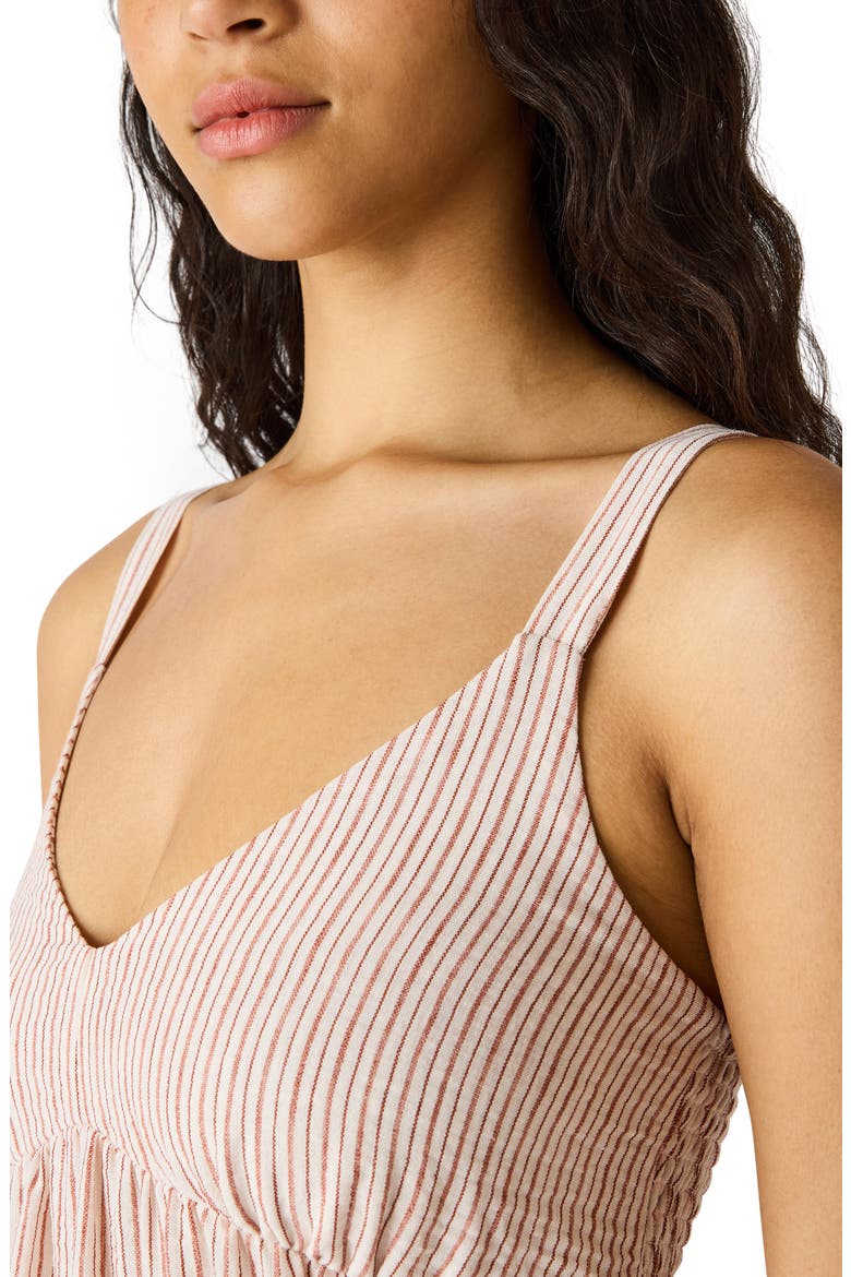 Elianna Stripe Tiered Sundress, Alternate, color, CASHEW PINK STRIPE