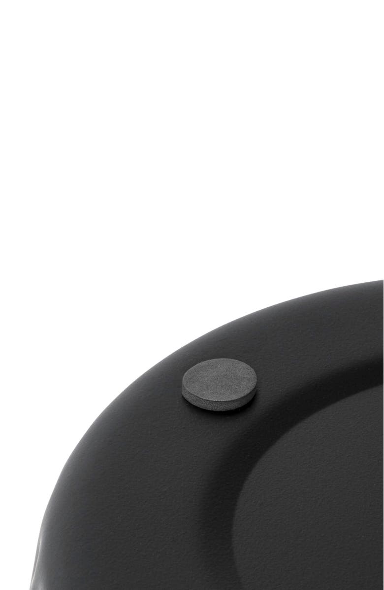 HAPPIMESS Axel Modern Minimalist Hammered Steel 2-Gallon Wastebasket, Alternate, color, Matte Black