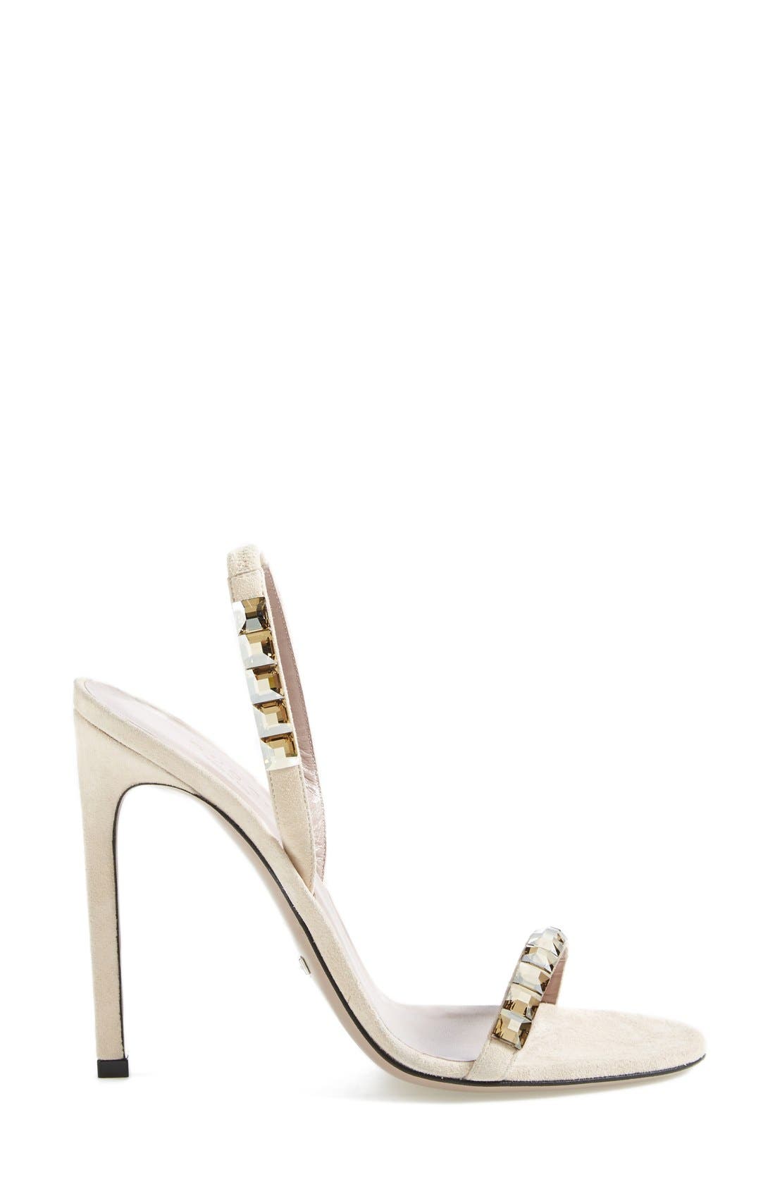 Gucci 'Mallory' Jeweled Sandal, Alternate, color, 