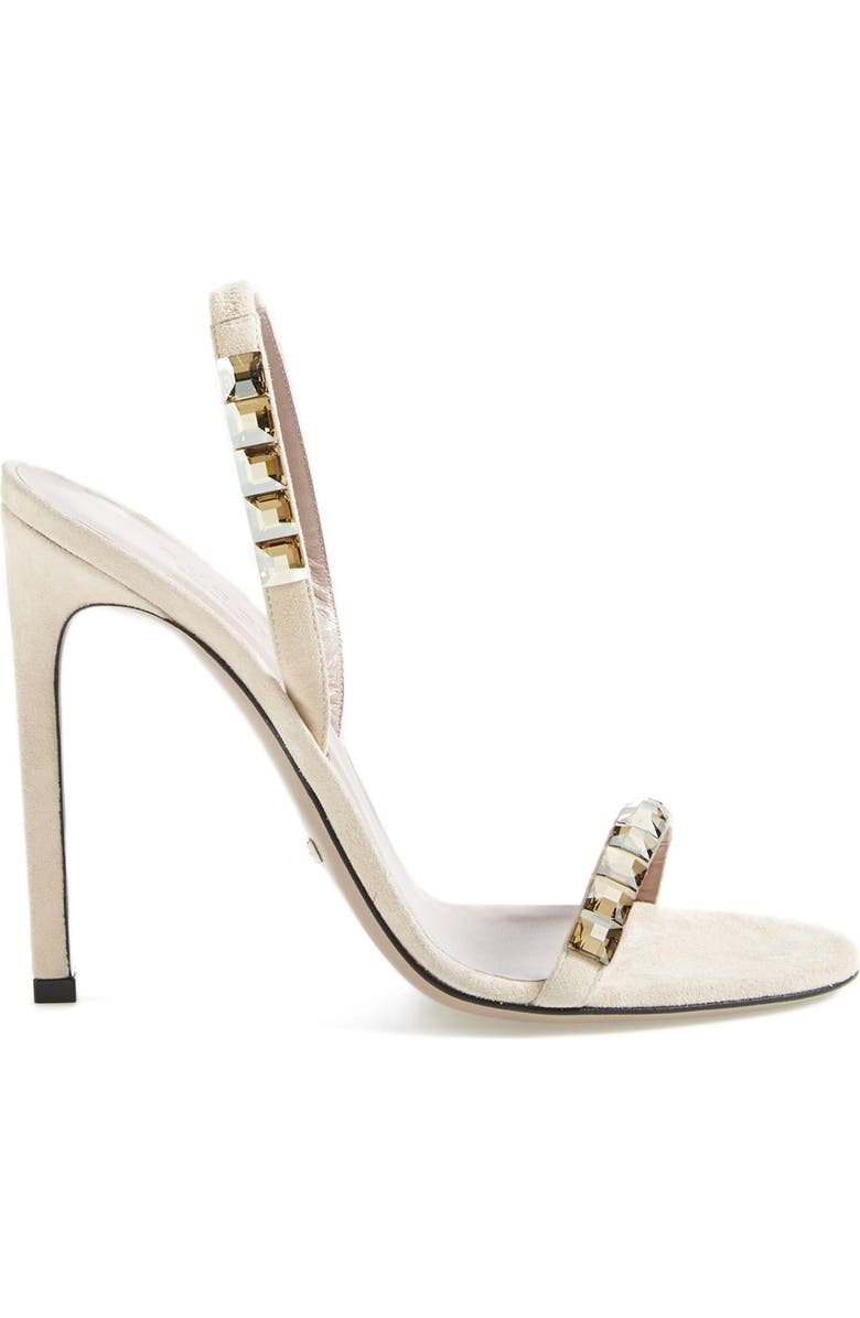 Gucci 'Mallory' Jeweled Sandal, Alternate, color,