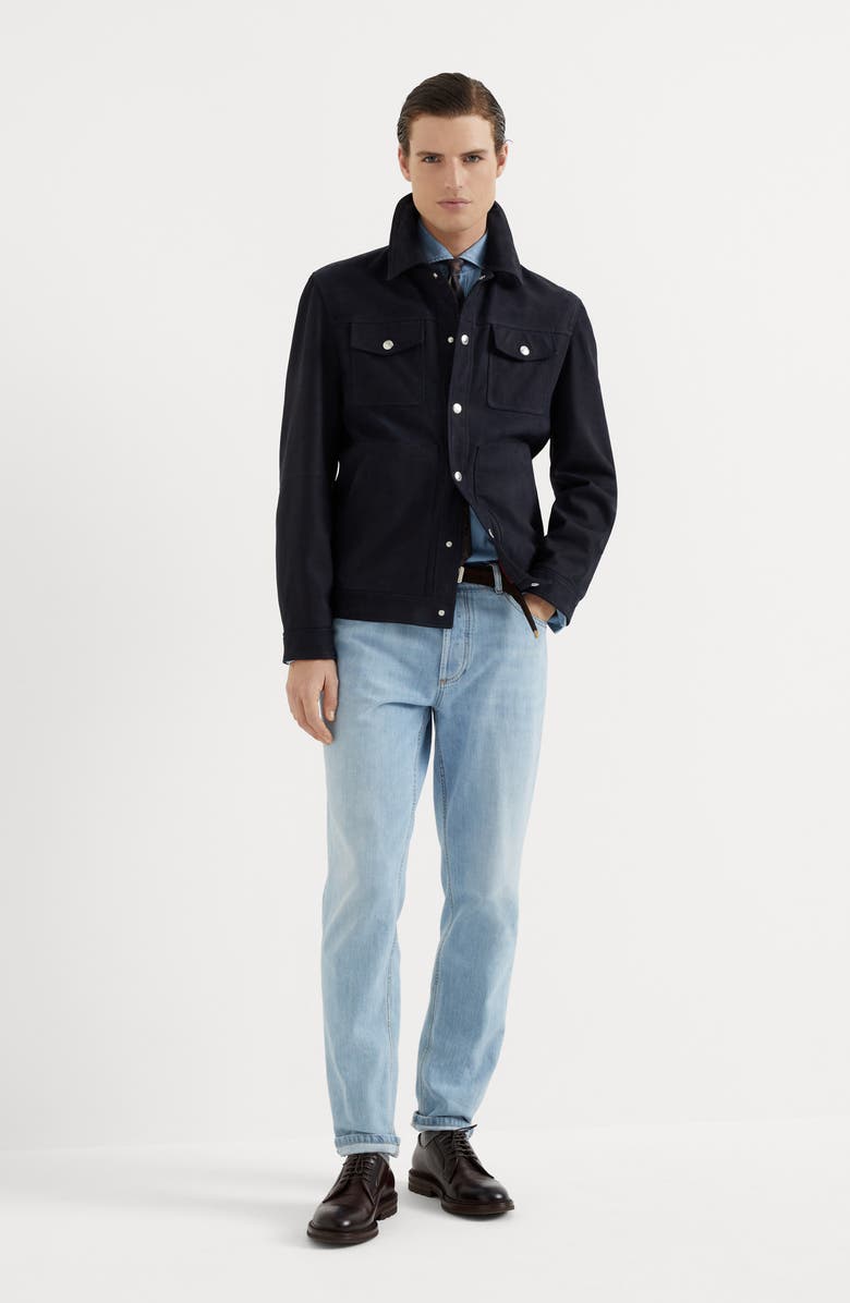 Brunello Cucinelli Nubuck outerwear, Alternate, color, 