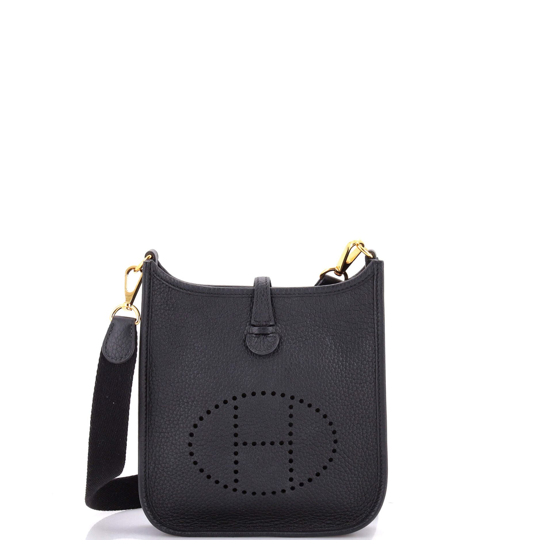 Pre-Owned Hermes Evelyne Bag Gen III Clemence TPM, Main, color, Noir