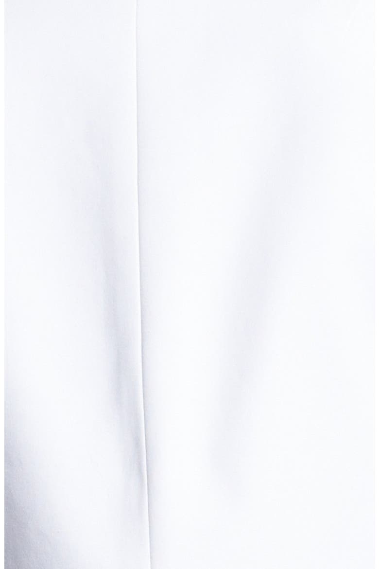 Anne Klein One Button Stretch Cotton Blazer, Alternate, color, WHITE