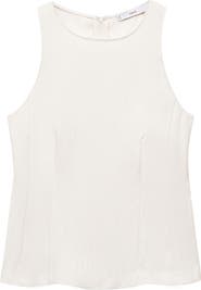 MANGO Sleeveless Peplum Top