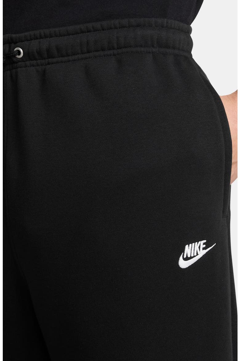Club Fleece Bungee Pants, Alternate, color, BLACK/ WHITE