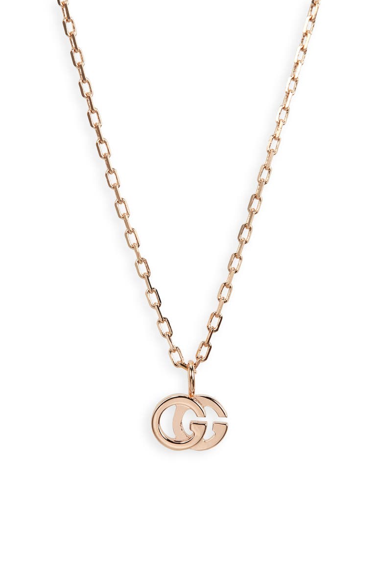 Gucci GG Running Pendant Necklace, Main, color, 