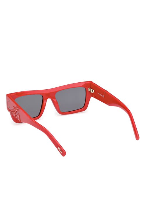 Mcm 53mm Solid Lens Square Sunglasses In Red